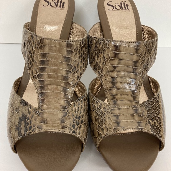 New Sofft ladies genuine snakeskin mules; NWOT - Picture 2 of 5